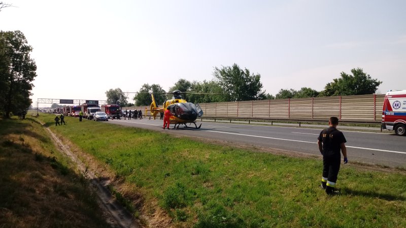 Wypadek na 155 km autostrady A-4